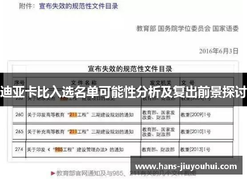 迪亚卡比入选名单可能性分析及复出前景探讨 迪亚卡比入选名单可能性分析及复出前景探讨